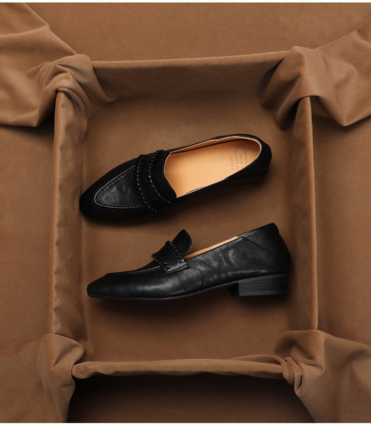 Women Shoes Elegant - SHOEBOX Mocassins rétro souples en peau
