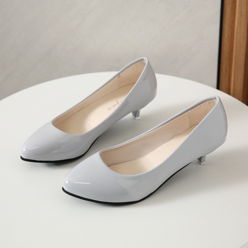 Women'S Shoes Round Toe - Chaussures simples à talon moyen pour