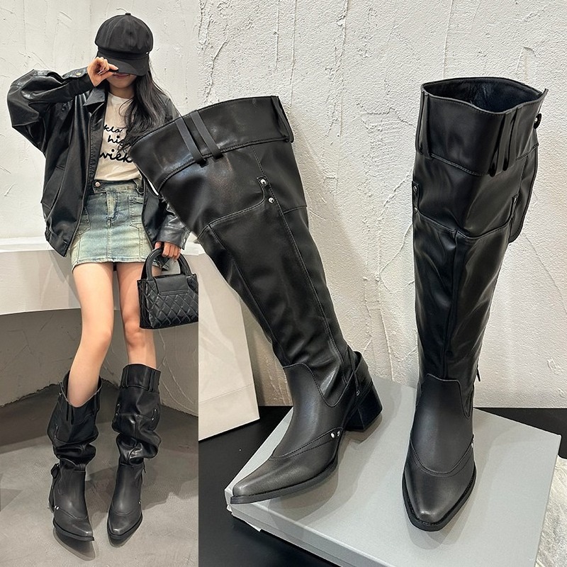 Suede Ankle Boot - Bottes simples enveloppées pour femmes printemps