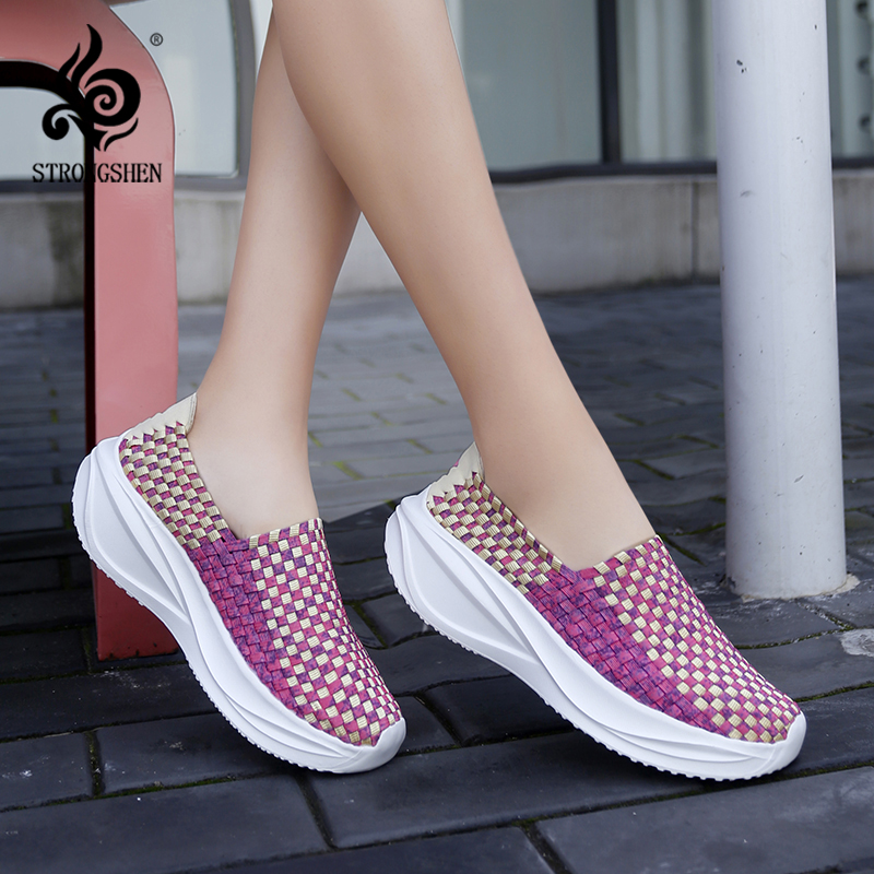 Loafer Flat Women - Chaussures tissées pour femmes, mocassins à