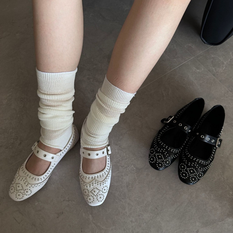 Rétro Rivet boucle Design appa - Women'S Shoes Round Toe avis et prix