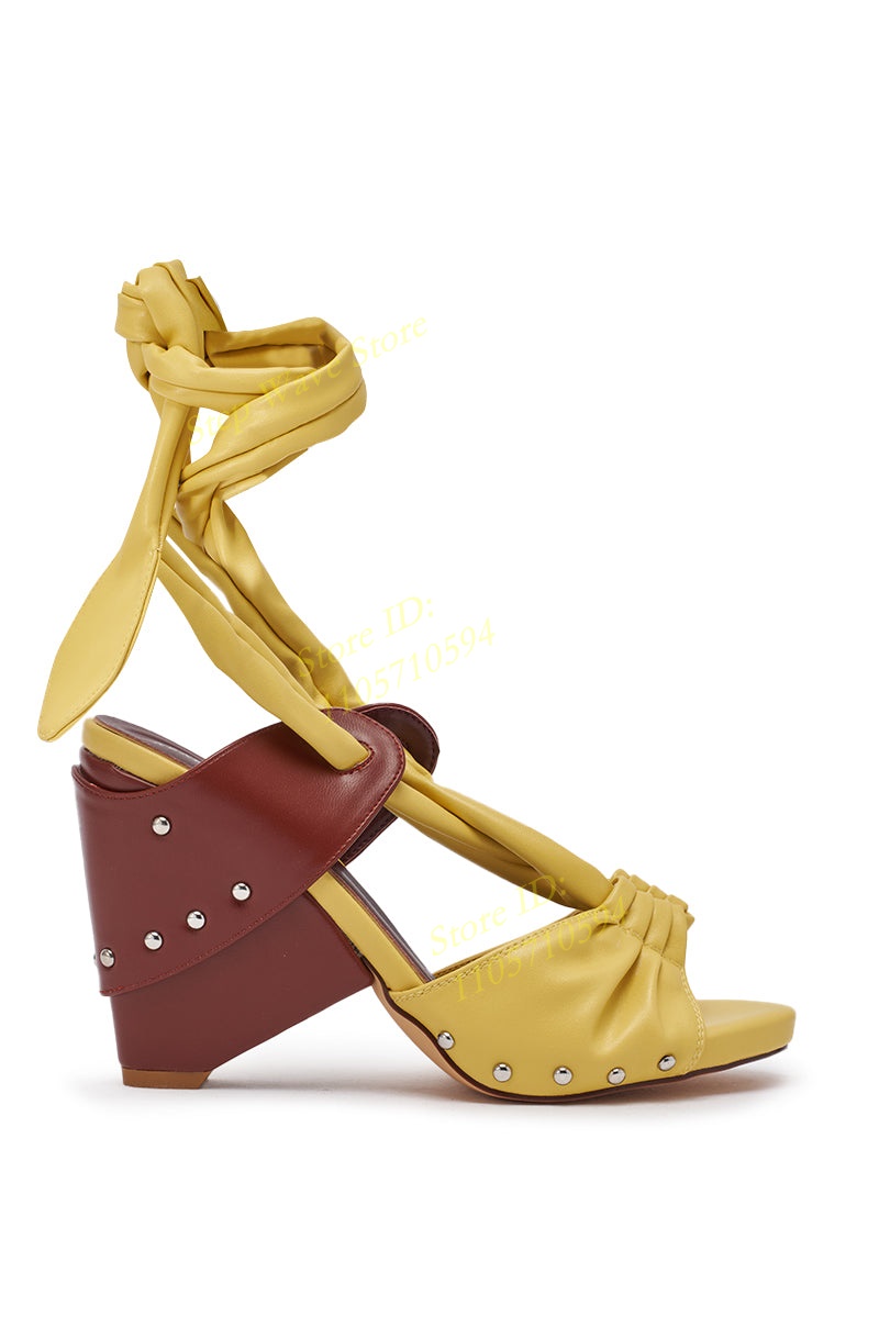 Sandales jaunes en similicuir  - Women'S Shoes Yellow avis et prix