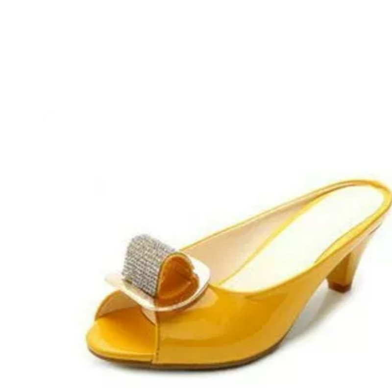 Mules d'été pour femme à bout  - Women'S Shoes Yellow avis et prix