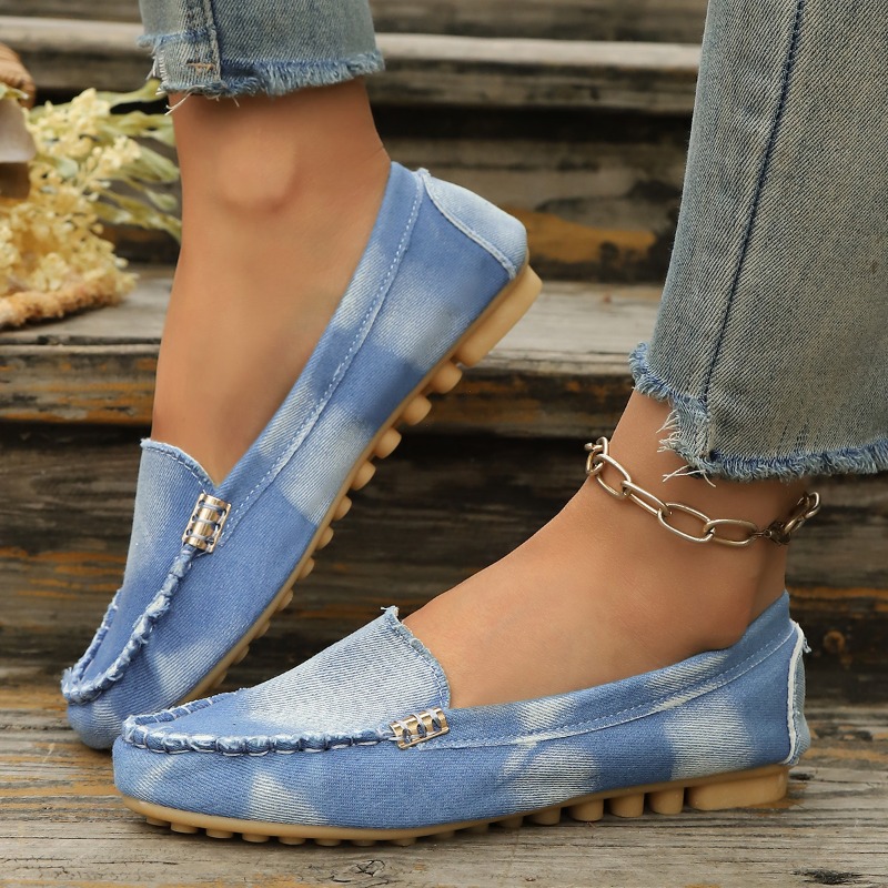 Mocassins en denim bleu clair  - Loafer Flat Women avis et prix