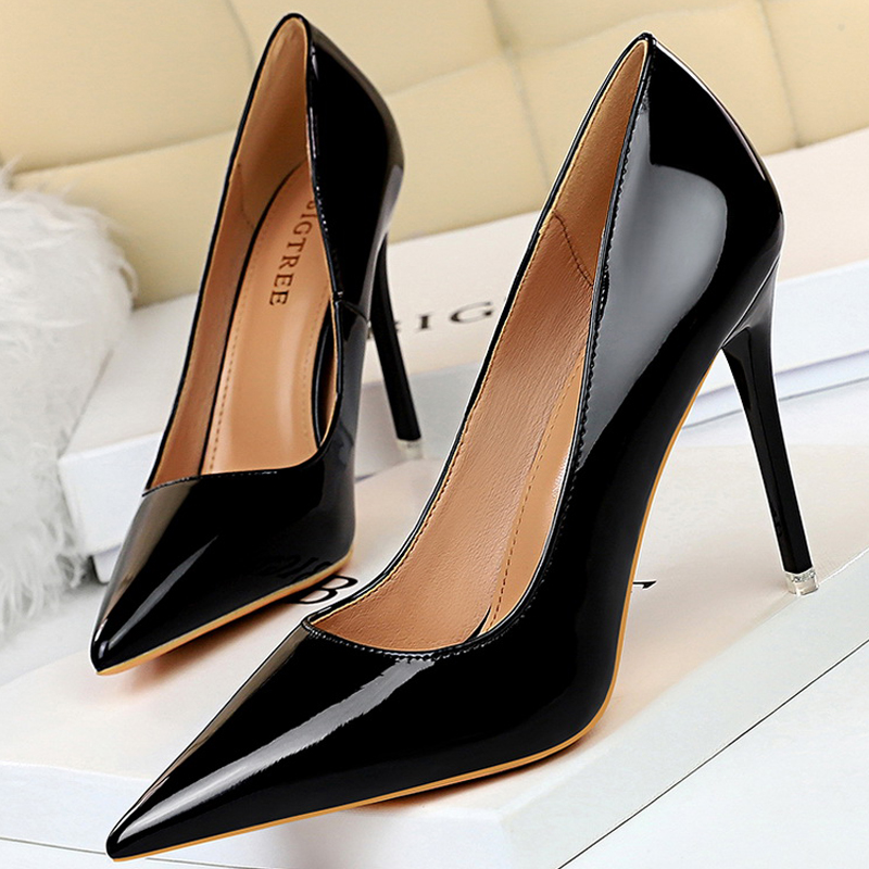 BIGTREE chaussures en cuir ver - Patent Leather Pump avis et prix