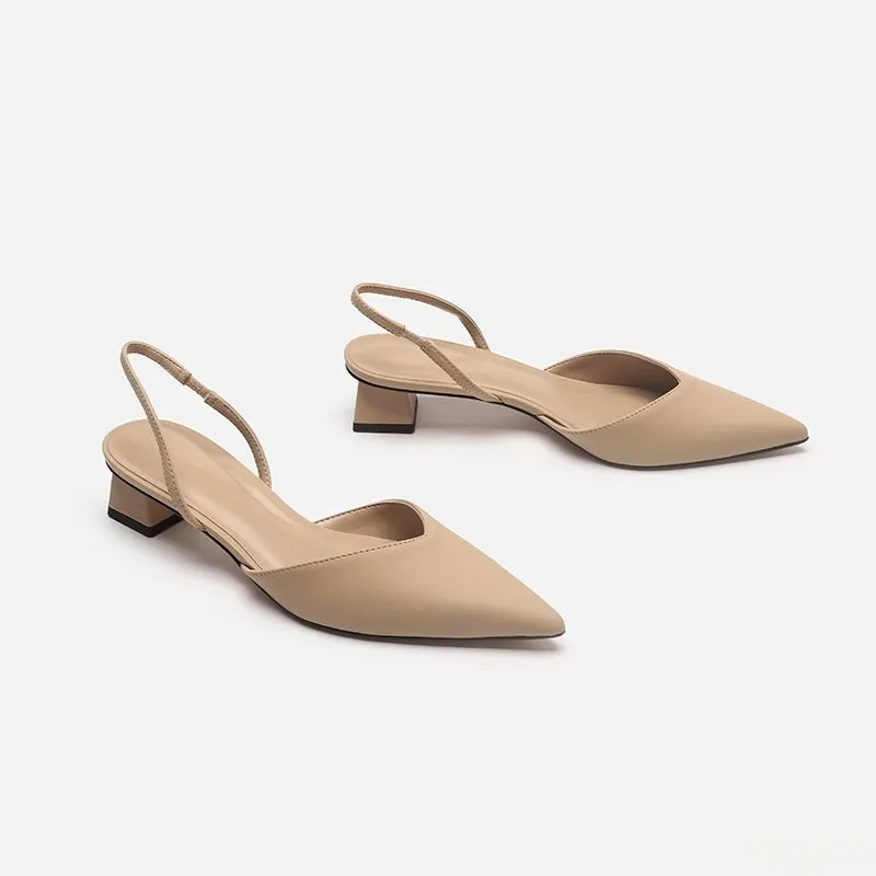 Sandales à bout pointu extensi - Low Block Heel Pump avis et prix