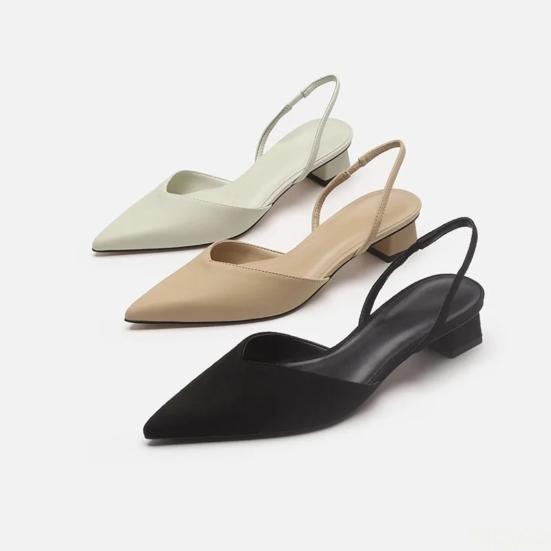 Sandales à bout pointu extensi - Low Block Heel Pump avis et prix