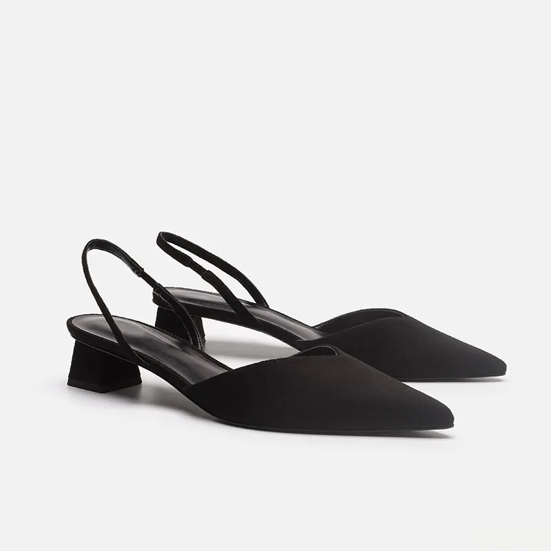 Sandales à bout pointu extensi - Low Block Heel Pump avis et prix